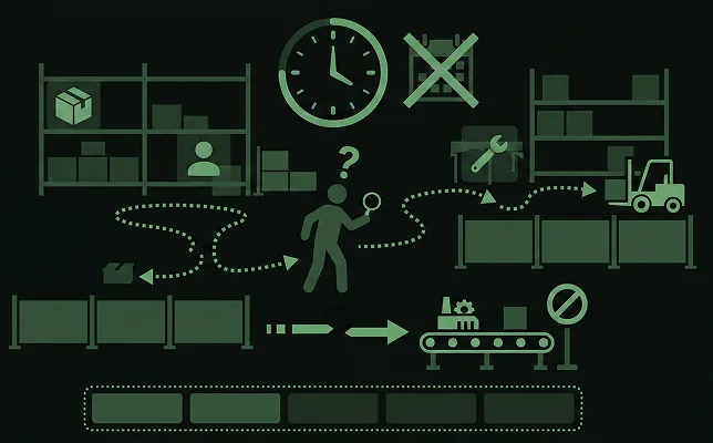 Illustration showing the problem of inefficient indoor tracking