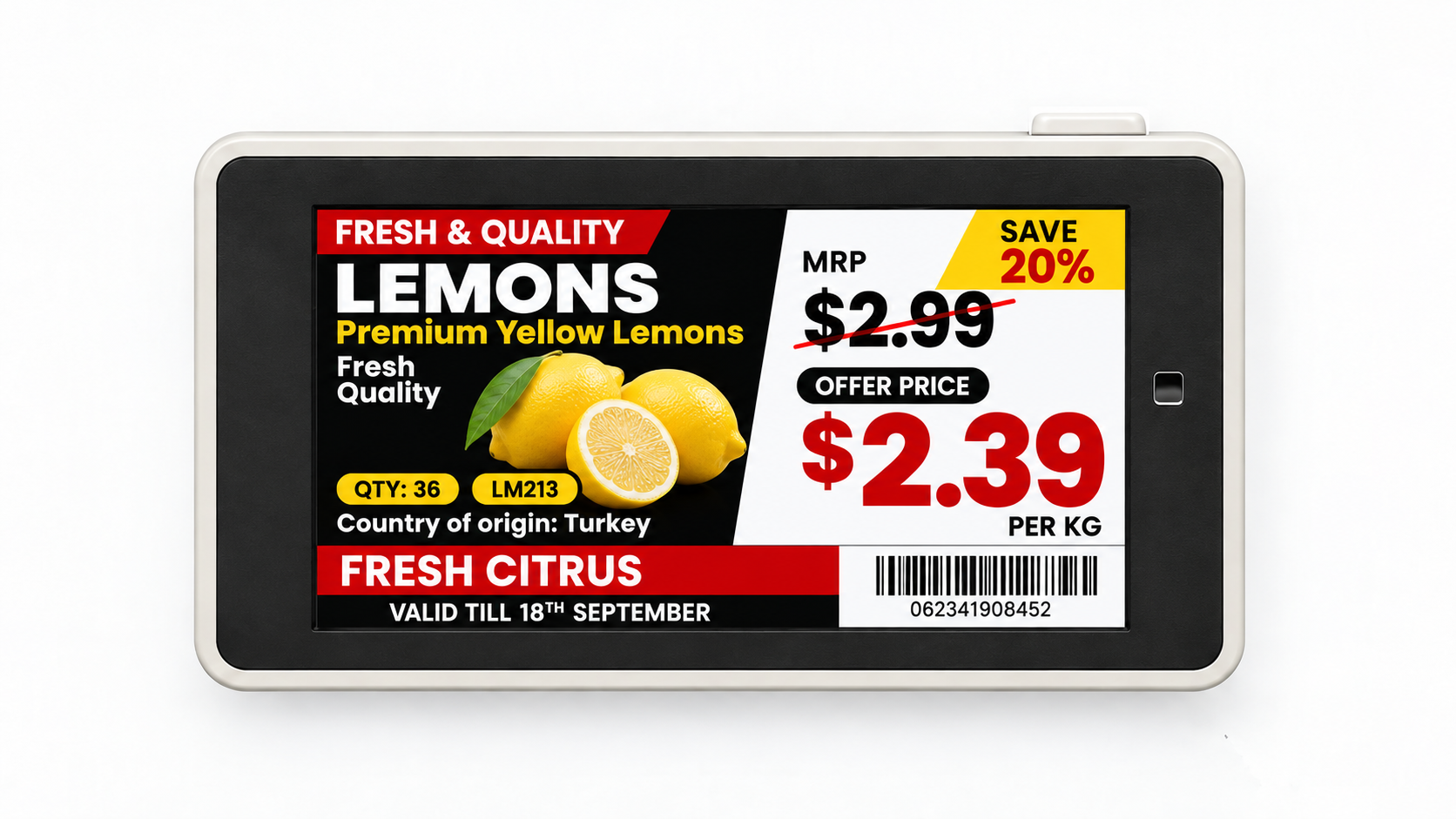 2.6" Color* ESL Display